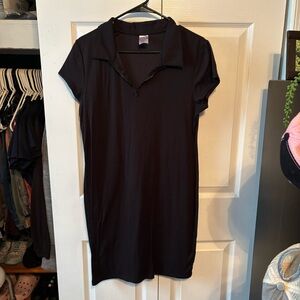 No Boundaries Black Polo Collar Tunic